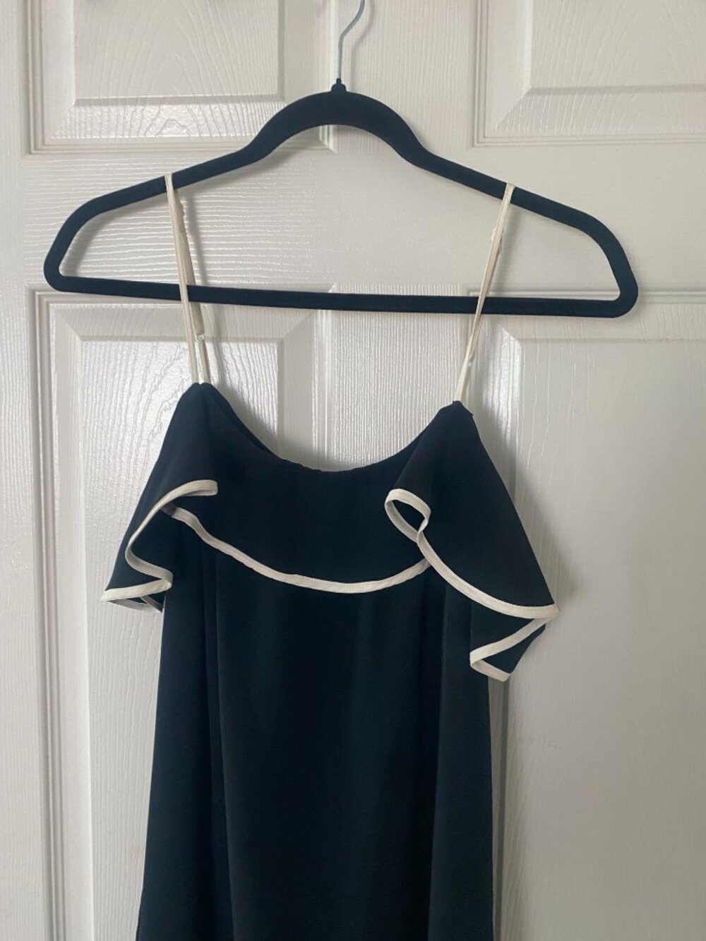Gold Hawk | 100% Silk Ruffle Mini Dress - Picture 2 of 5